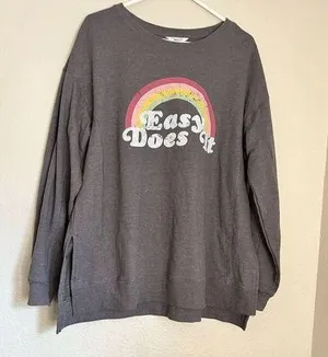 WILDFOX Easy Does It Statement Sweatshirt Size Large thumbnail 1