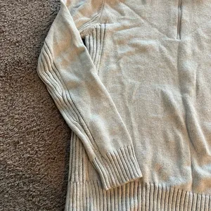 Rue21 MENS Cream and Brown Cowl Neck Sweater with Ribbed Details thumbnail 3