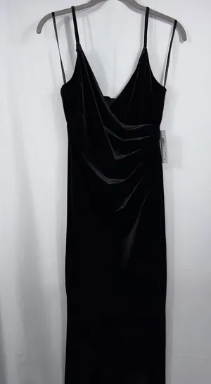 Premier Amour Black Velvet Cowl Neck Dress Size 6 NWT thumbnail 1