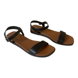 Solanz Riddle Sandals Size 9.5 Black Louise Open Toe‎ Adjustable Strap thumbnail 2