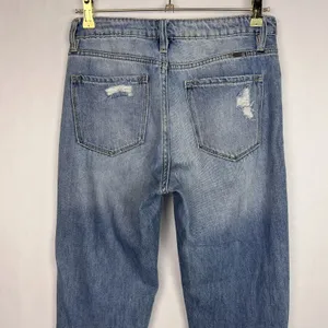 Kancan Jeans Womens 5/26 Light Wash Mid Rise Distressed Destroyed Tapered Denim thumbnail 4