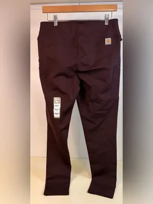 NWT Maroon Carhartt Women's Force Utility Leggings Medium thumbnail 4