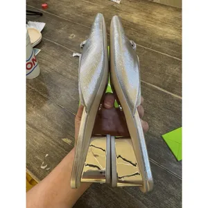 Sam Edelman Women Ollie Square Toe Bit Mule in Silver Size 6.5 Equestrian thumbnail 9