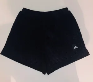 Alo ~ Ribbed Shorts Black thumbnail 1