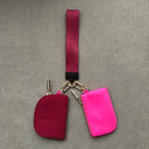 Lululemon Dual Pouch Wristlet Sonic Pink/Pomegranate/Black thumbnail 10