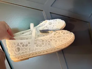 Universal Thread Cream Lace Espadrille Flats thumbnail 2