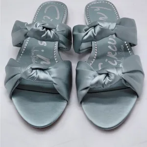 Sam Edelman Circus NY Womens Sandals 7.5 Blue Satin Bow Slides Feminine Coquette thumbnail 15