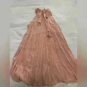 Lulus Twirling Around Blush Pink Sleeveless Halter Tiered Swing Dress Size XSmall thumbnail 3