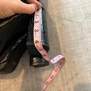 River Island Y2K Black Croc Platform Knee High Boots 10 thumbnail 6