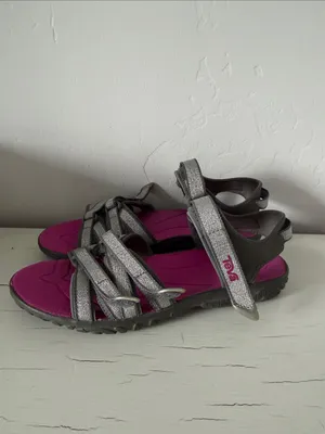 Teva Tirra Sandals Women's 5 Gray Pink Sport Hiking Water Strappy Outdoor Shoes thumbnail 4