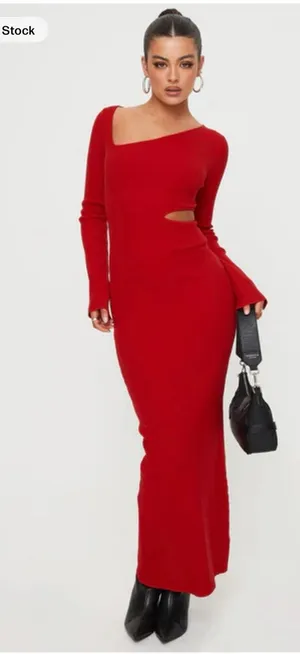 princess polly knit cutout dress red thumbnail 1