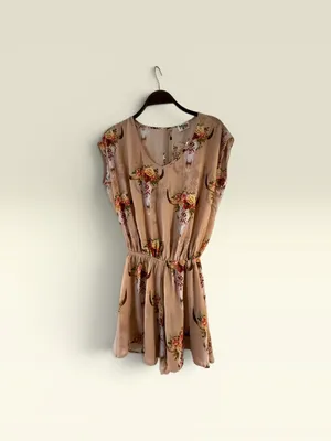 Show Me Your MuMu Blush Floral Keyhole Romper thumbnail 2