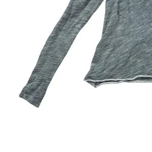 Free‎ People Beach Womens Grey Slub Knit Cowl Neck Long Sleeve Top Cozy Slouchy thumbnail 3
