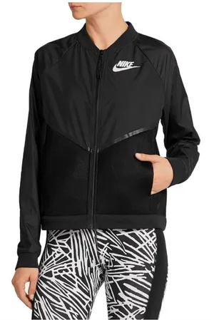 Nike Tech Hypermesh‎ Bomber Jacket Women XS Black Windbreaker Athletic Gorpcore thumbnail 1
