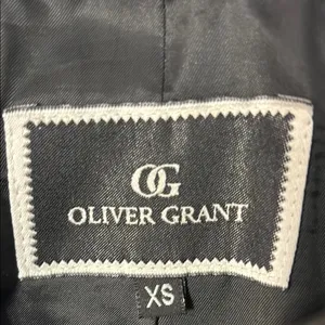 Oliver Grant Classic Black Belted Waterproof trench rain coat XS thumbnail 2