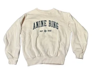 ANINE BING Ramona University Sweatshirt Crewneck XS Collegiate Logo EST 2012 thumbnail 1