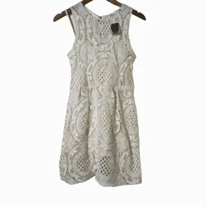 Kimchi Blue Crochet Lace Dress XS White Lined Sleeveless Shift NWT thumbnail 3