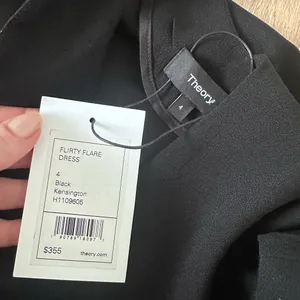 NWT Theory Flirty Flare Dress V-shaped Cutout Back, Cocktail Evening Dress thumbnail 9