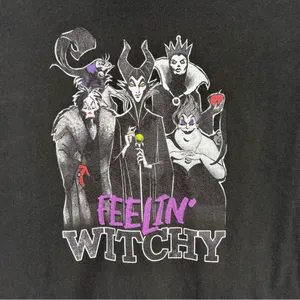 Disney Black Graphic Women's Tee with Witchy Villains Design. Size‎ M thumbnail 2