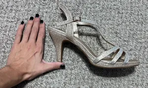 Dream Paris Gold Strappy Heels thumbnail 3