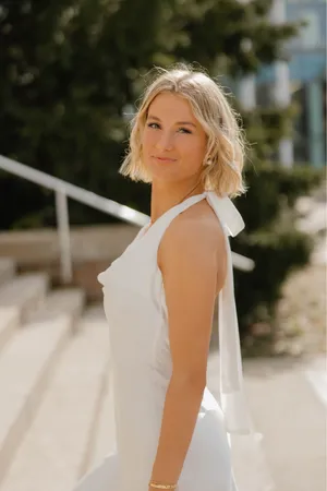 Altar'd State White Satin Dress thumbnail 3