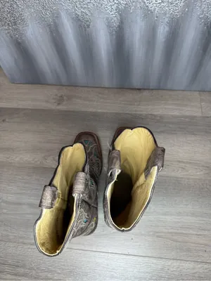 Corral Western Print Yellow Blue Detail Boots thumbnail 5