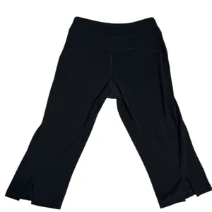 Adidas Athletic Capri Leggings med Black Workout Gym Crop pants wk2 thumbnail 1