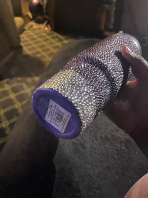 Stanley cup with purple and silver Gems thumbnail 2