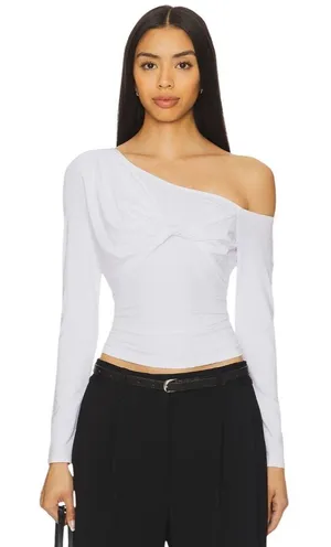 ASTR the Label Kora Top in White Small New Womens Long Sleeve Tee thumbnail 1