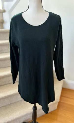 Joie Cashmere Oversize Asymmetric Hem Dark Forest Green Sweater thumbnail 1