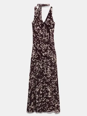 Nwt Zara Long Tulle Polka Dot Dress Size S thumbnail 8