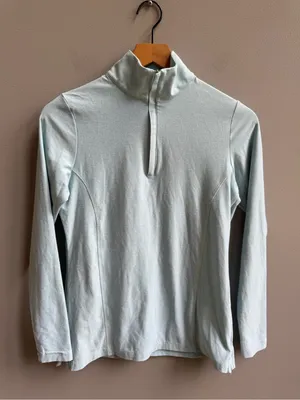 Women's Peter Millar Perth Melange Quarter-Zip Pullover Size Small Heather Blue thumbnail 2