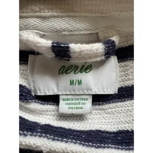 Aerie Striped Oversized M Terry‎ Relaxed Fit Tunic Swim Coverup Nautical Pool thumbnail 3
