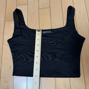 Sorella Double Layer Crop Tank Top Size Small Black Bralette thumbnail 7