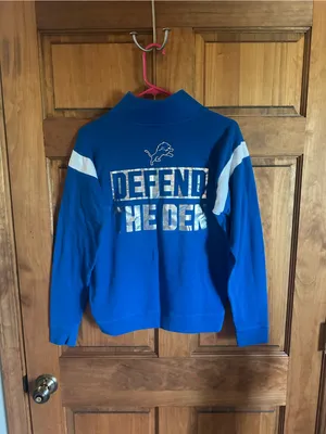 PINK Victoria's Secret Detroit lions NFL football quarter zip sweat shirt! thumbnail 5