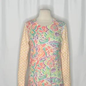 Sundance WHIMSY ROSE Floral Mixed Print Thermal Top Shirt Small Made in USA thumbnail 3