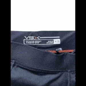 Victoria's Secret VSX TIGHT FIT Nylon Stretch Zip Leg‎ Black XS thumbnail 2