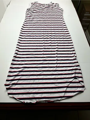 Frank & Eileen Cory Muscle Tee Maxi Dress Red Blue White Striped Crewneck Large thumbnail 10