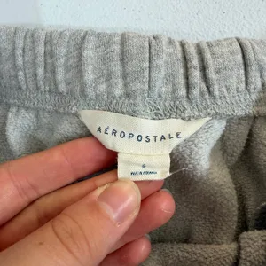 Aeropostale light gray New York high waisted‎ baggy cinched lounge sweatpants S thumbnail 7