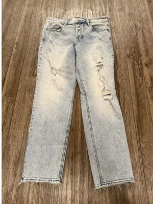 Old Navy Ankle Jeans Womens Size 12 The Power Jean High-Rise Straight Blue Denim thumbnail 1