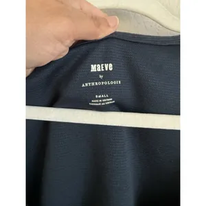 Anthropologie Maeve Blue‎ Ribbed Satin Tiered Balloon Sleeve Cropped Top Size S thumbnail 8