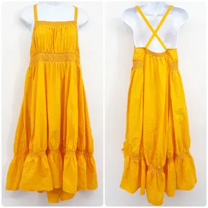 Daily Practice by Anthropologie Womens Mango Boho Tiered High-Low Midi Dress XS thumbnail 2