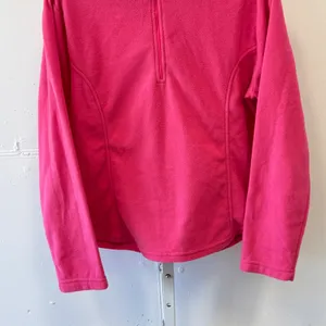 Marker Polartec Fleece Pullover Womens XL Pink 1/4 Zip Mock Neck Made in USA thumbnail 4