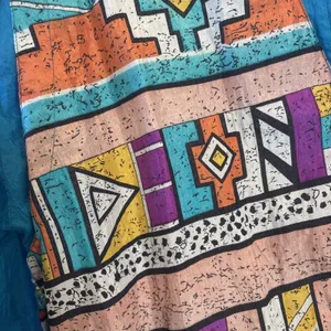 VTG Laura Katherine Medium Windbreaker Multi Color Aztec Lightweight Jacket 90's thumbnail 3