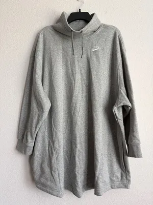 Nike Plus Size Oversized Mock-Neck Fleece Sweatshirt in Grey, Size 3X, NWT thumbnail 6