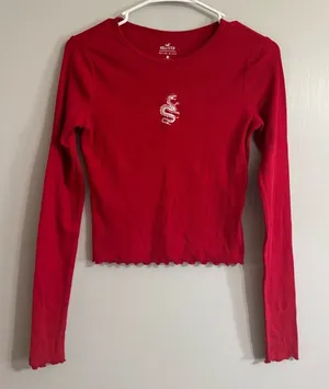 Hollister Red Dragon Long Sleeves Shirt in Size Medium thumbnail 1