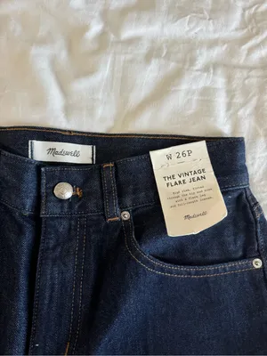 Madewell Women’s The Vintage Flare Jean NWT US 26 Petite Dark Wash Cotton thumbnail 10