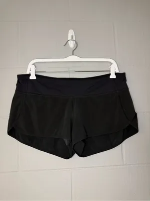 Lululemon Speed Short *4-way Stretch 2.5" in Black Women’s Sz 10 Y2K Activewear thumbnail 4