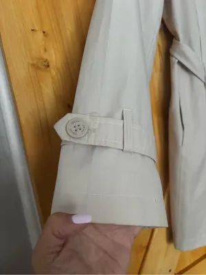 DKNY Muslin Double-Breasted Trench Coat with Belt - Size M‎ - DKNY Style 06134 thumbnail 2