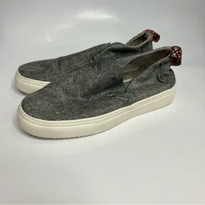 Hey Dude Peyton slip on shoes in linen gray black size‎ 8 thumbnail 5